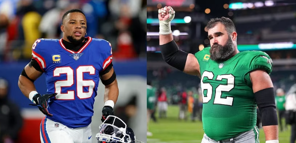 Saquon Barkley courtise Jason Kelce à la retraite