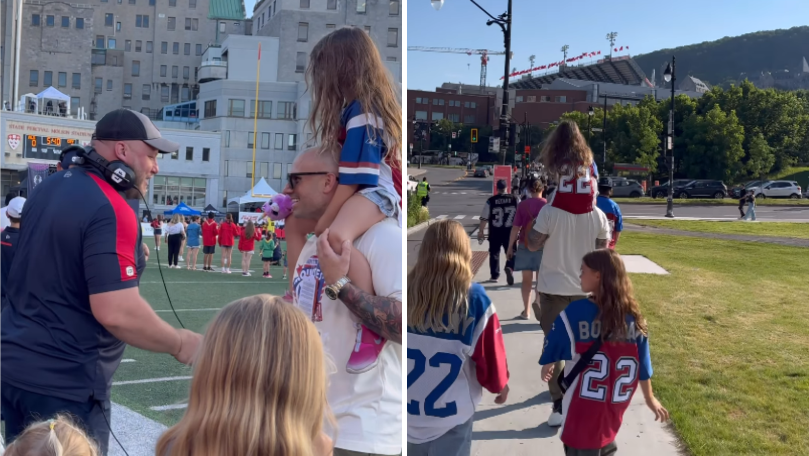Belle visite au match des Alouettes samedi soir