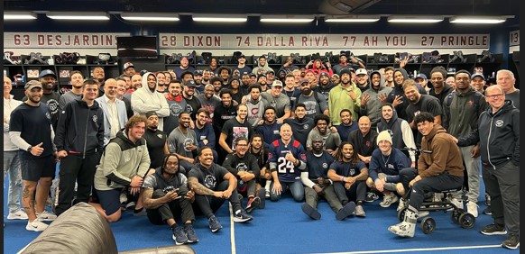 Les Alouettes reçoivent la visite et le support d’une légende sportive québécoise