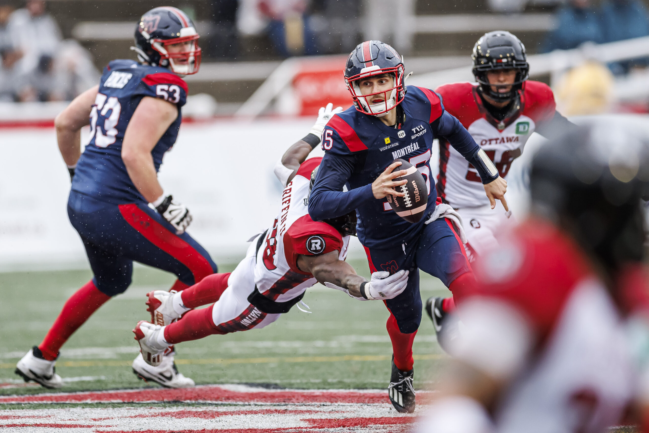 Démonstration importante pour Jonathan Sénécal avec les Alouettes de Montréal